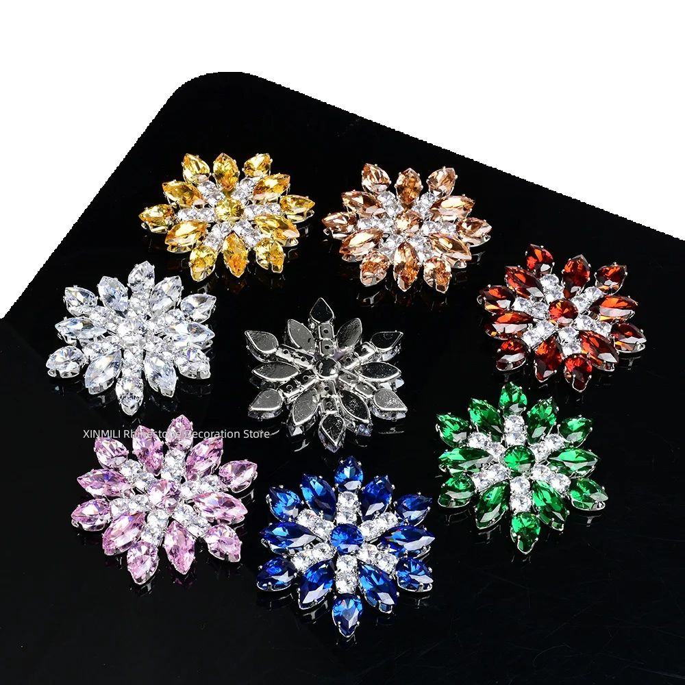 2Pcs Luxury Zircon Crystal Fla - Embellishment Glue Craft ulasan dan harga