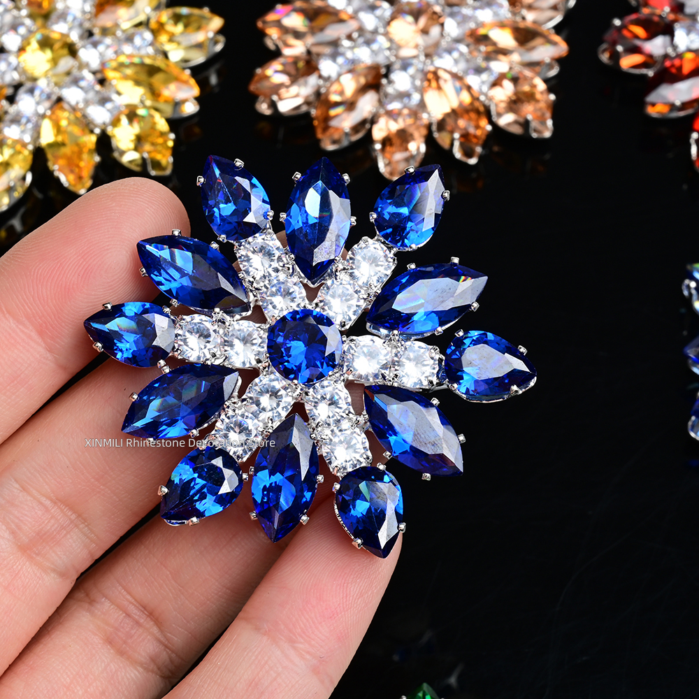 2Pcs Luxury Zircon Crystal Fla - Embellishment Glue Craft ulasan dan harga