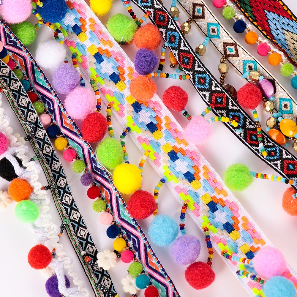 1yard Bohemia Tassel Lace Trim - Lace Ribbon Trim ulasan dan harga