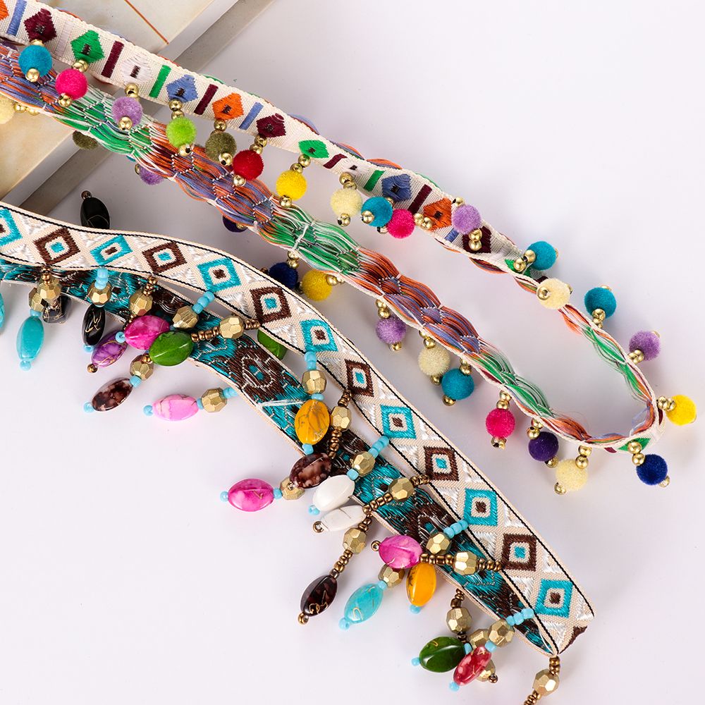 1yard Bohemia Tassel Lace Trim - Lace Ribbon Trim ulasan dan harga