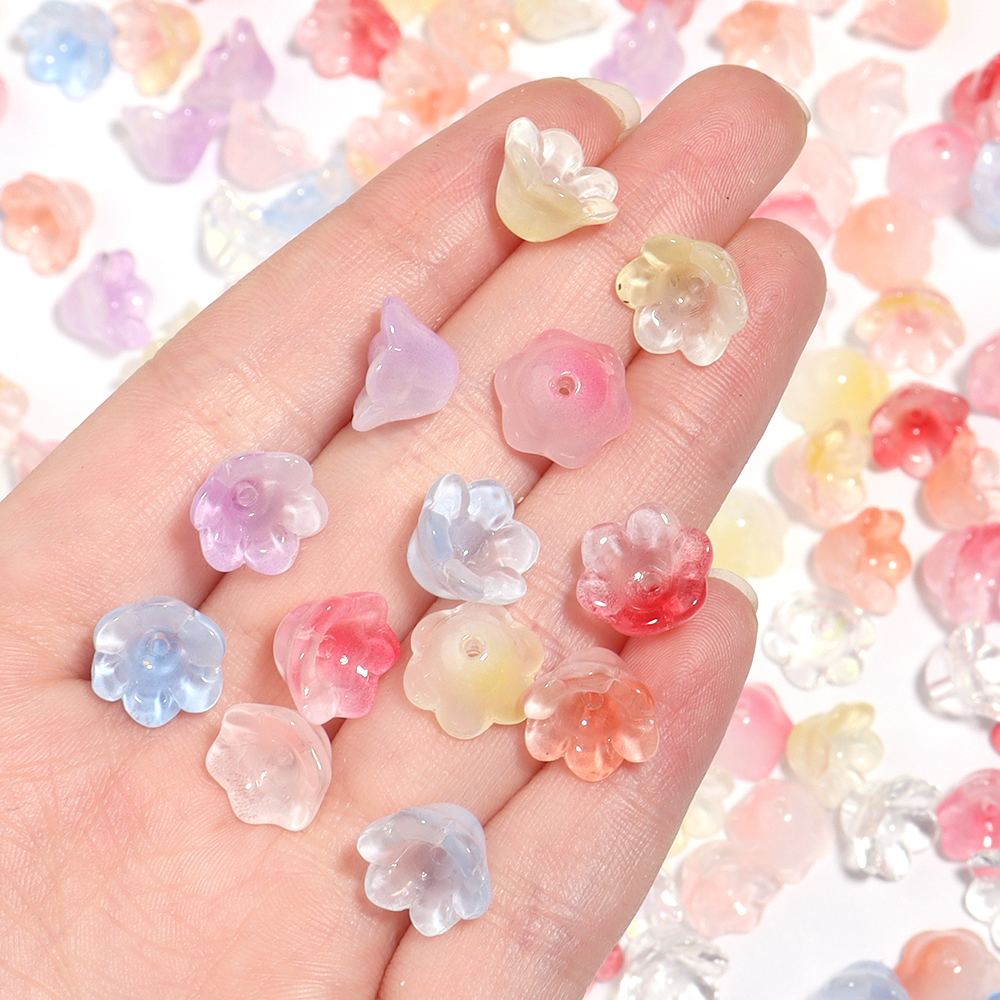 50pcs 12x7.5mm Colorful Lily o - Embellishment Crafts ulasan dan harga