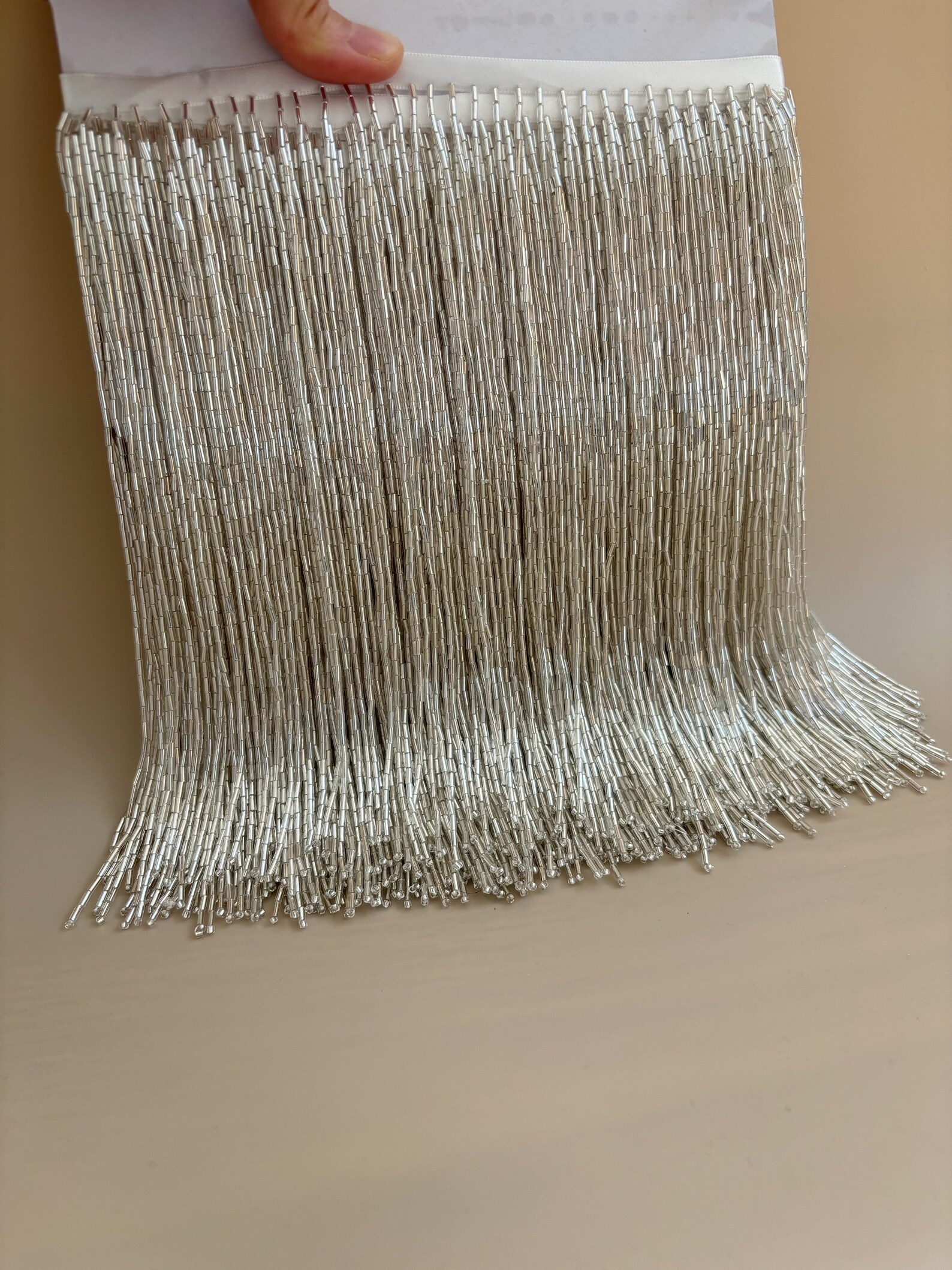 Silver Bead Fringe Trim For Ha - Beaded Trim Fringe ulasan dan harga