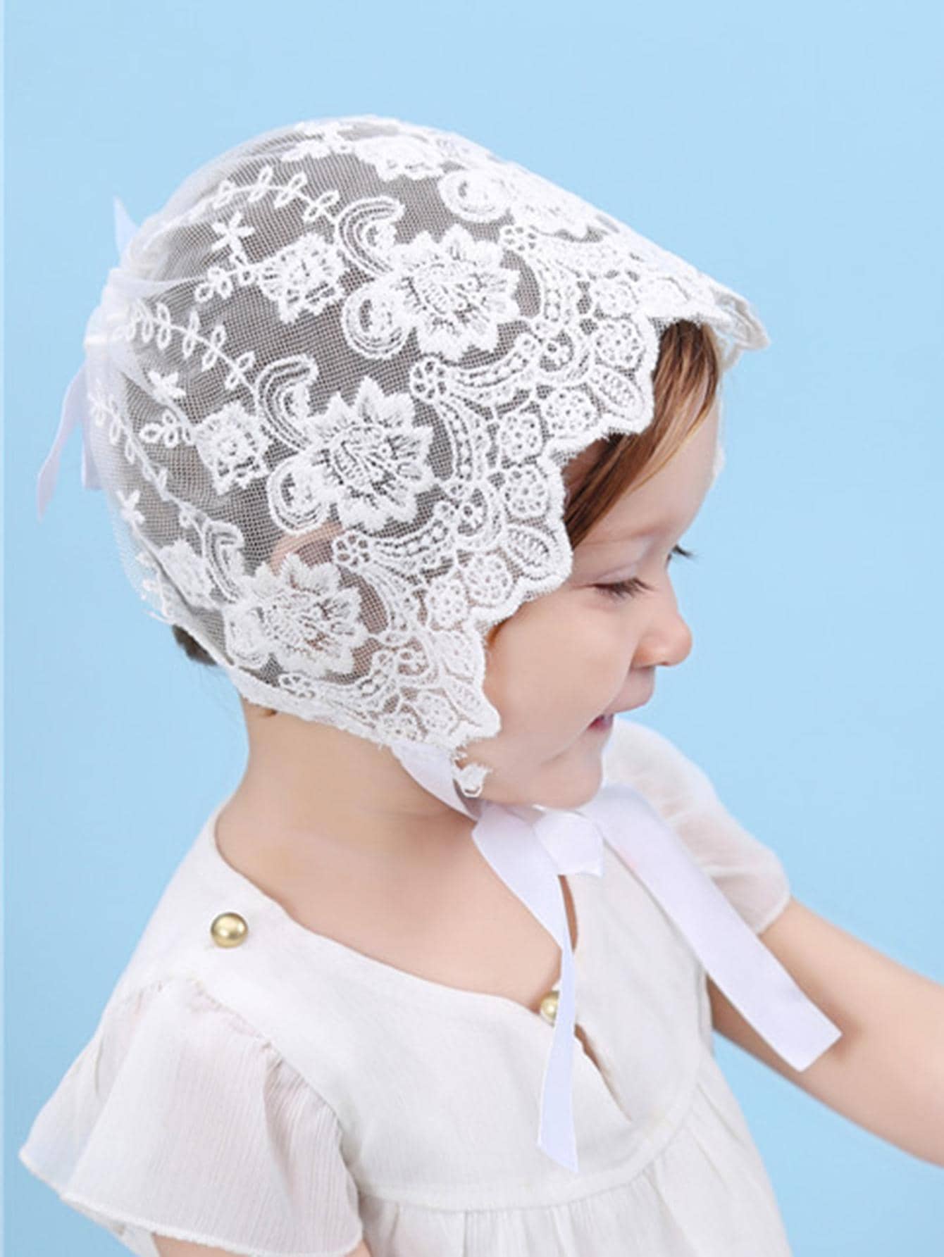 Baby Lace Brim Headband Hat He - Embroidery Embellishments ulasan dan harga