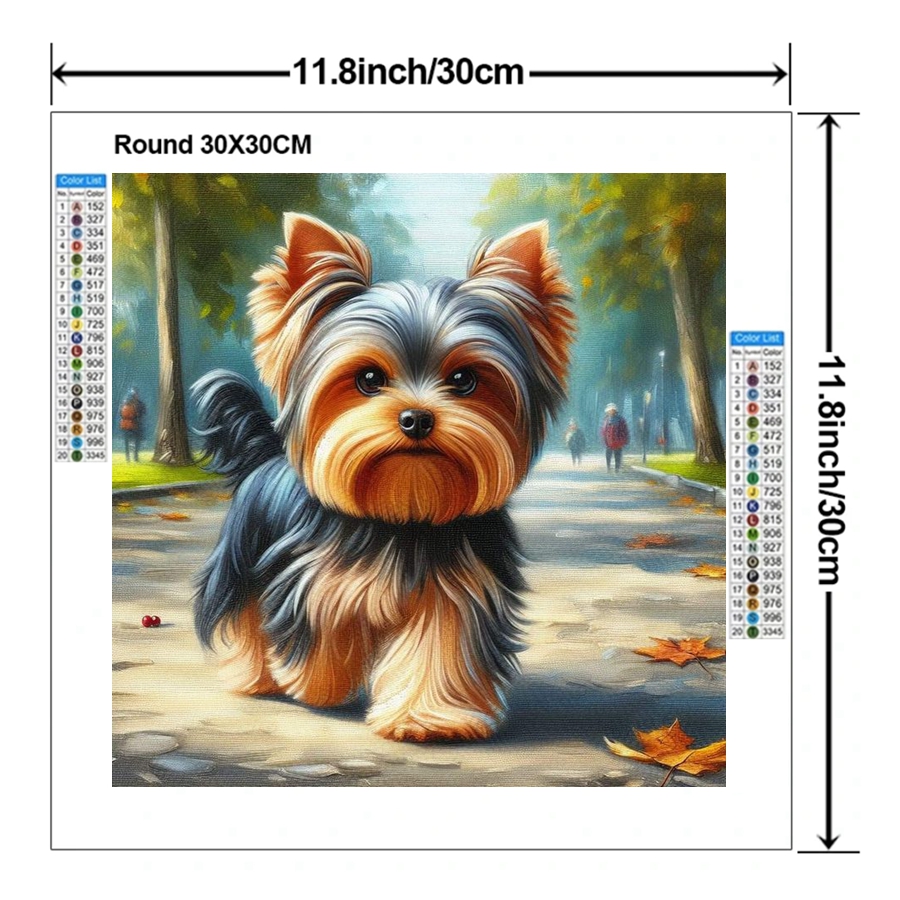 Yorkshire Terrier Dog 5D DIY D - Embroidery Embellishments ulasan dan harga