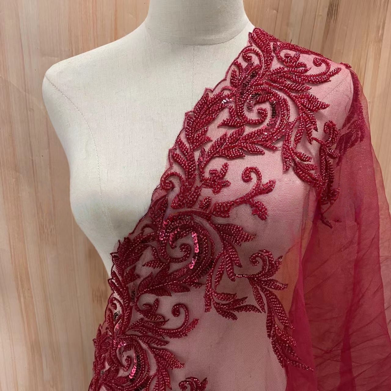 Beaded Embroidery Lace Trim wi - Beaded Trim Fringe ulasan dan harga