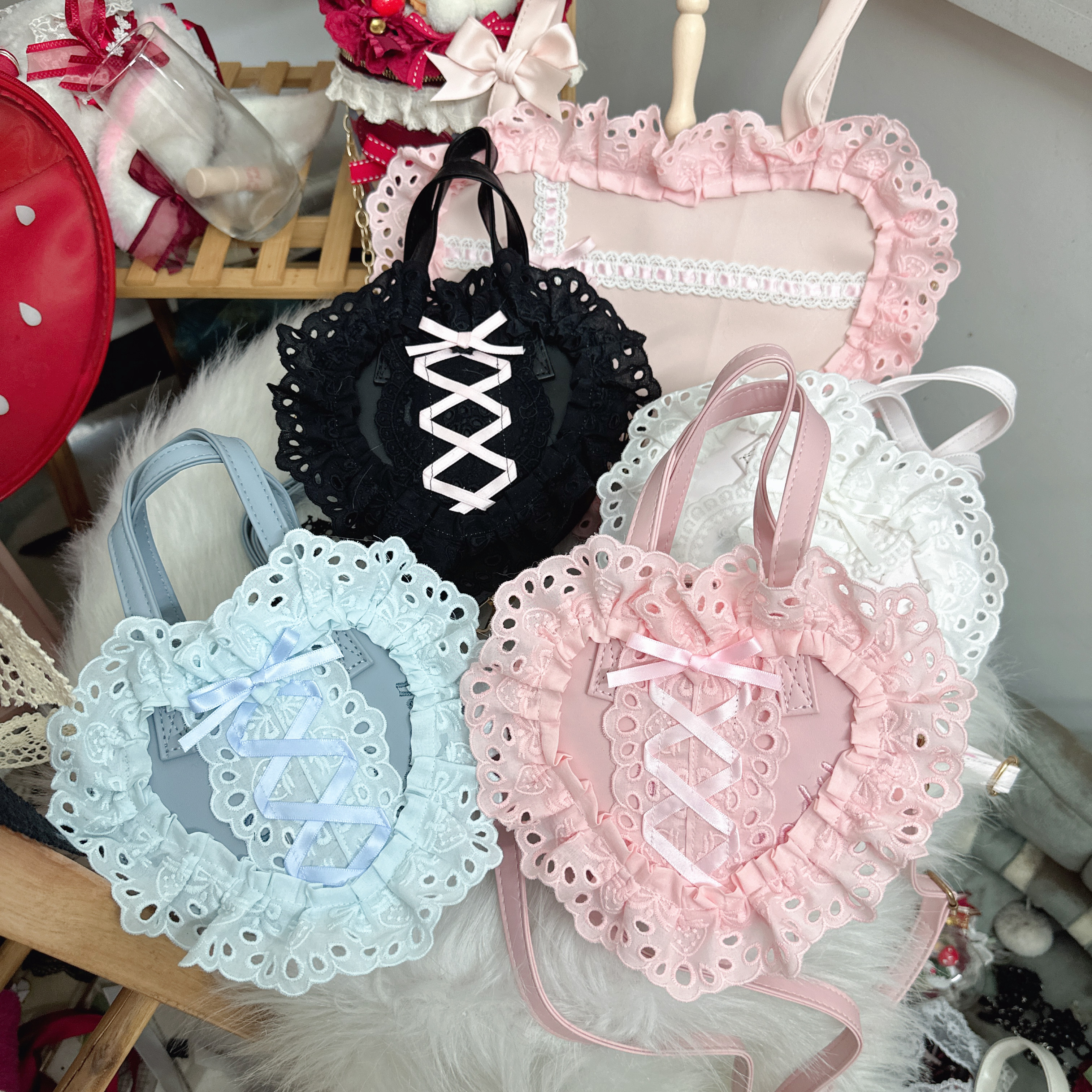 Japanese Daily Out Dating Loli - Lace Ribbon Trim ulasan dan harga