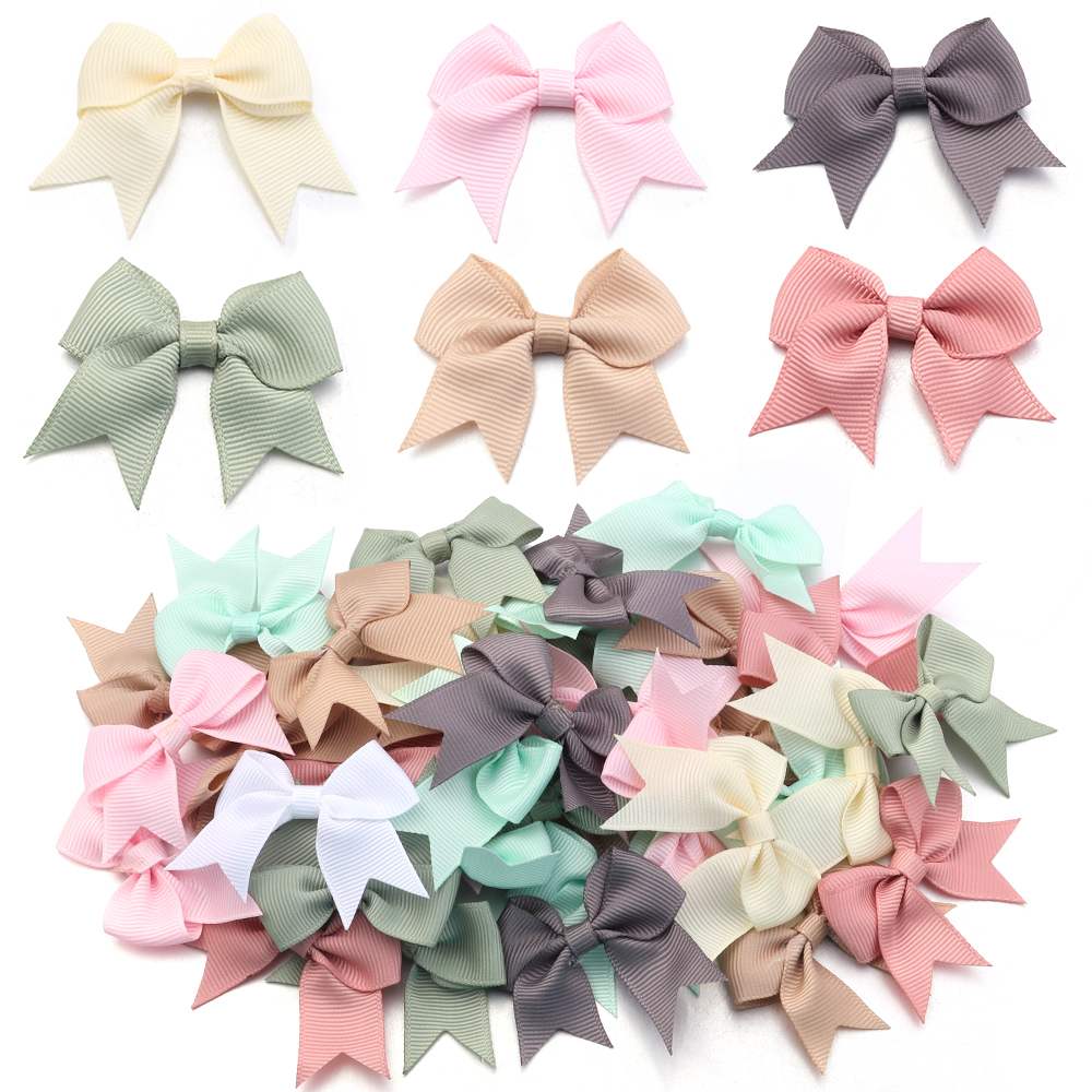 20Pcs 4x6cm Satin Ribbon Bowkn - Embellishment Crafts ulasan dan harga