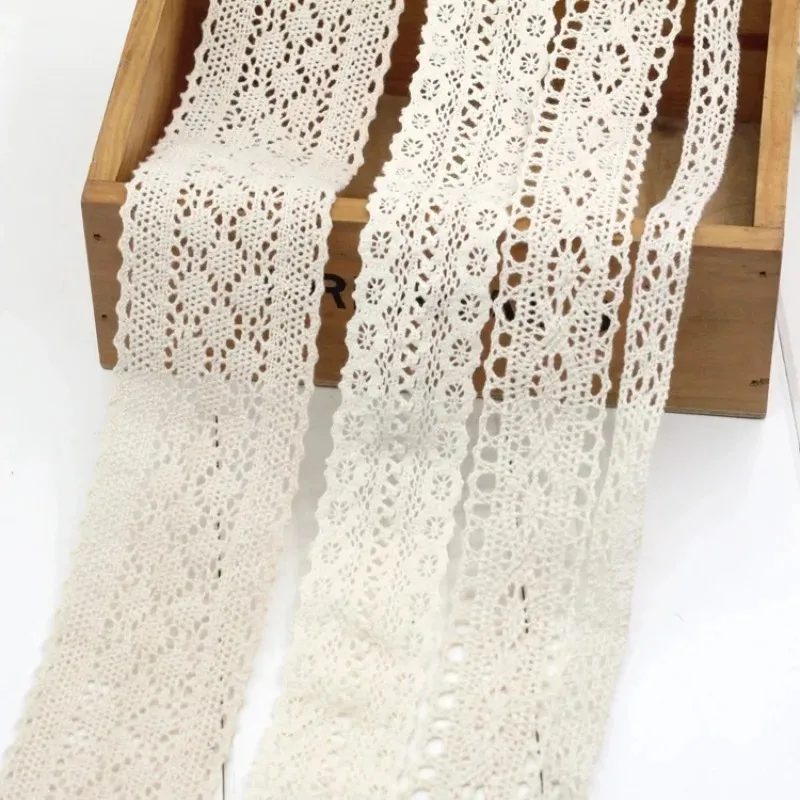 Ivory White Cotton Lace Trim R - Lace Ribbon Trim ulasan dan harga