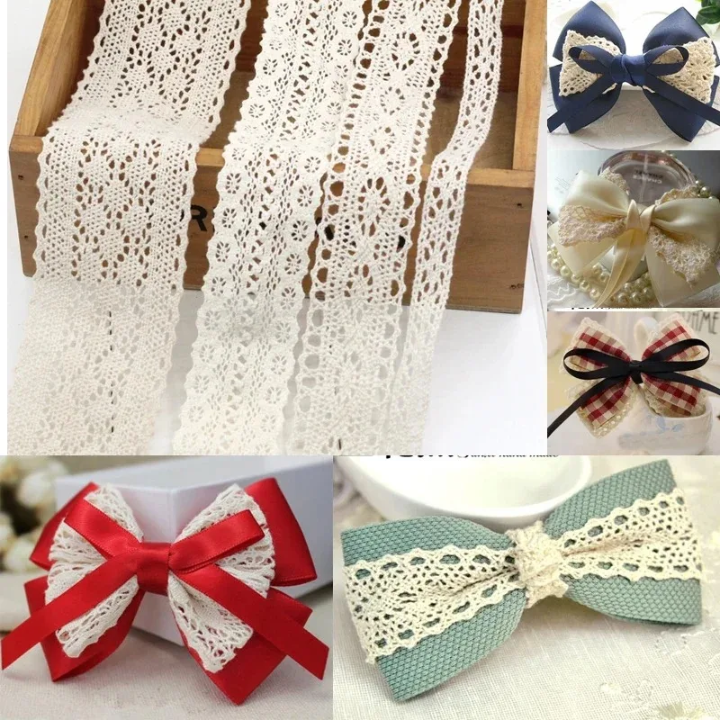 Ivory White Cotton Lace Trim R - Lace Ribbon Trim ulasan dan harga