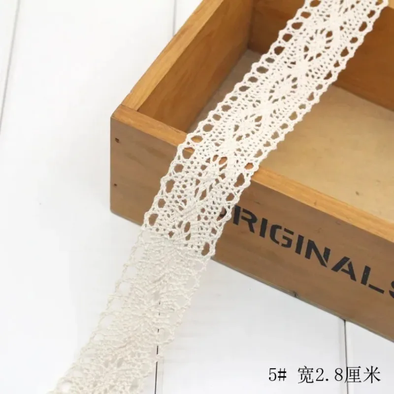 Ivory White Cotton Lace Trim R - Lace Ribbon Trim ulasan dan harga