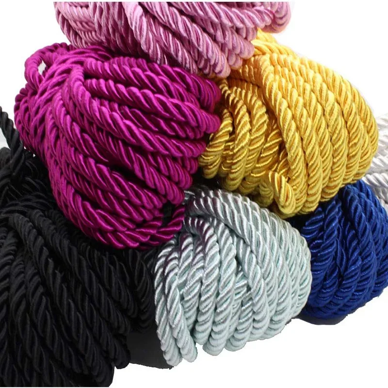 5/10M Silk Rope 3-Ply Braided  - Cord Trim Twisted ulasan dan harga