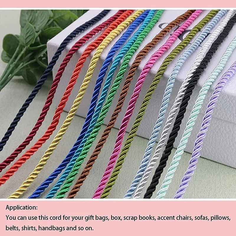 5/10M Silk Rope 3-Ply Braided  - Cord Trim Twisted ulasan dan harga