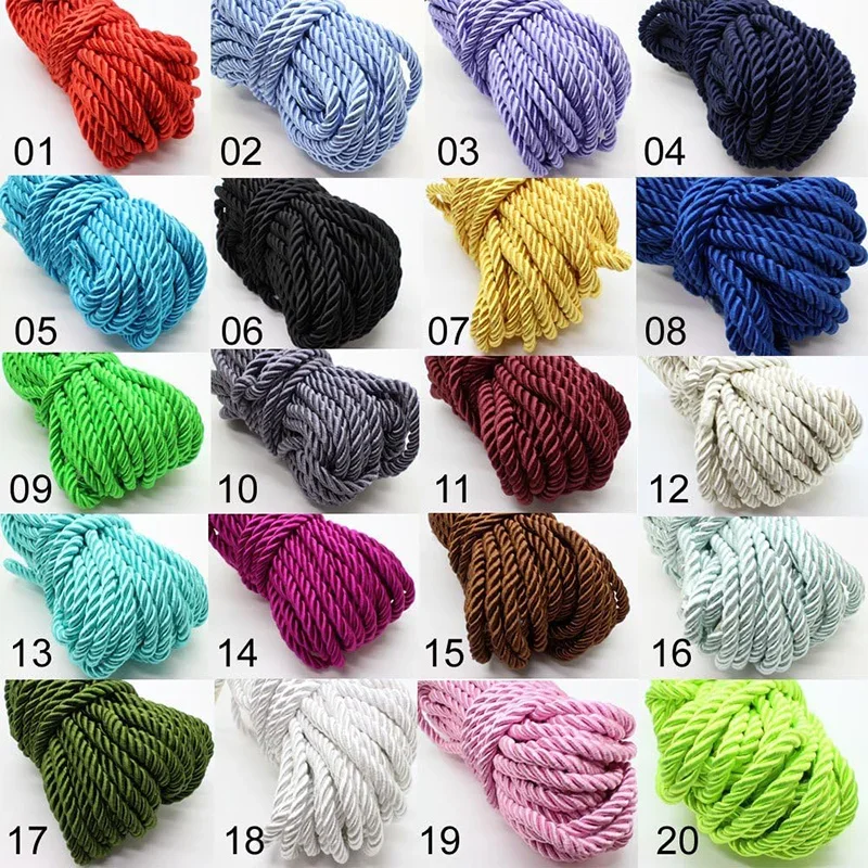 5/10M Silk Rope 3-Ply Braided  - Cord Trim Twisted ulasan dan harga