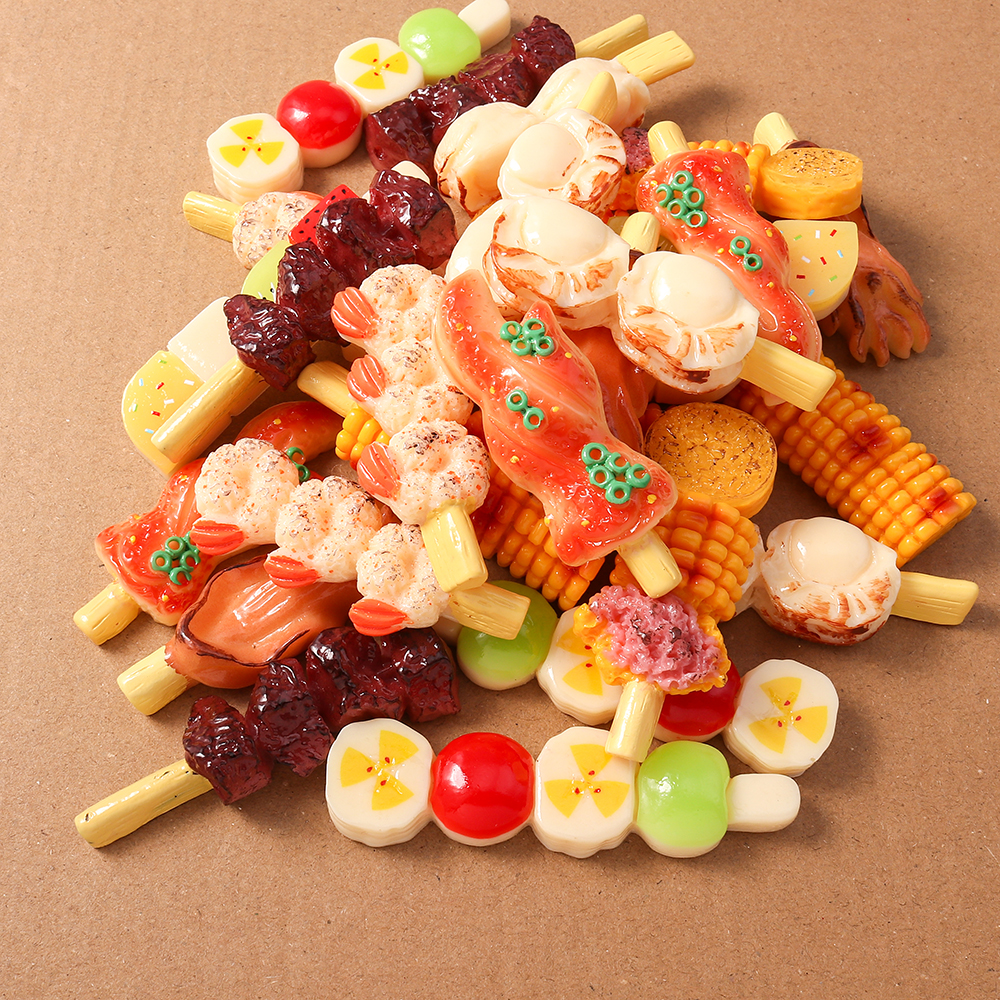 4pcs Simulation Foood Barbecue - Embellishments For Scrapbooking ulasan dan harga