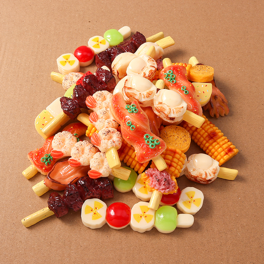 4pcs Simulation Foood Barbecue - Embellishments For Scrapbooking ulasan dan harga
