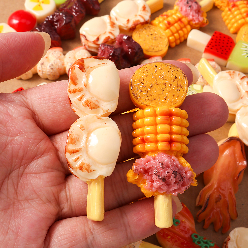 4pcs Simulation Foood Barbecue - Embellishments For Scrapbooking ulasan dan harga