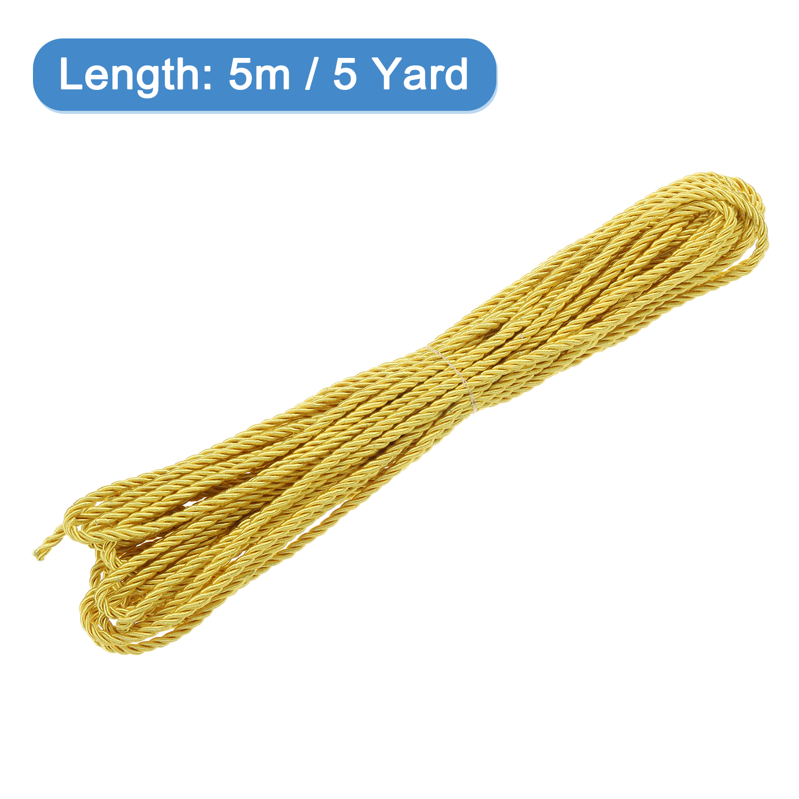 Uxcell 5 Yard 3mm Twisted Cord - Cord Trim Twisted ulasan dan harga