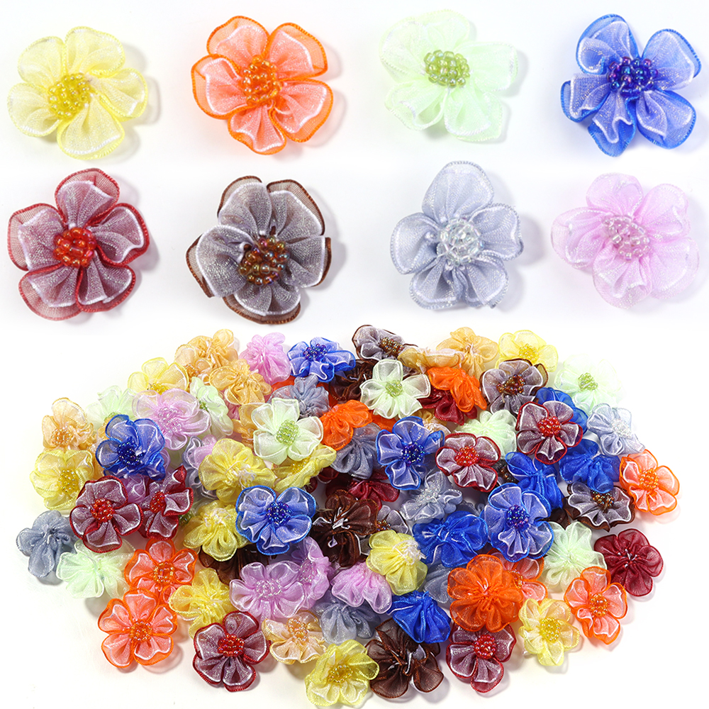 10Pcs/Lot Mesh Flower Applique - Applique Patch Flower ulasan dan harga