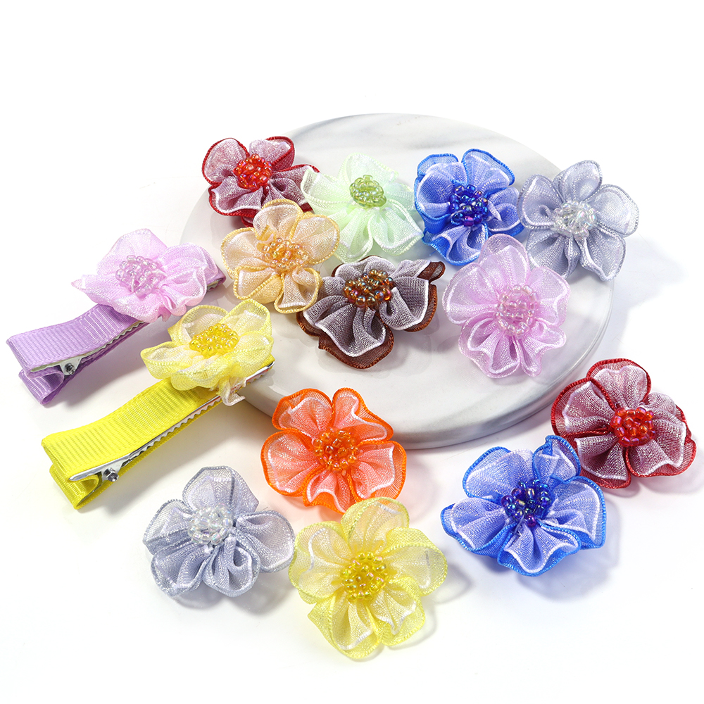 10Pcs/Lot Mesh Flower Applique - Applique Patch Flower ulasan dan harga