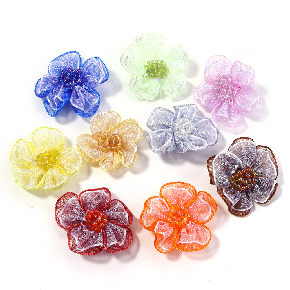 10Pcs/Lot Mesh Flower Applique - Applique Patch Flower ulasan dan harga