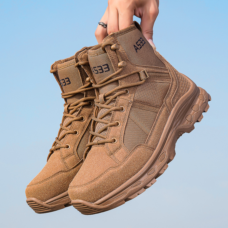 Men's Military Tactical Boots  - Guipure Lace Panel ulasan dan harga