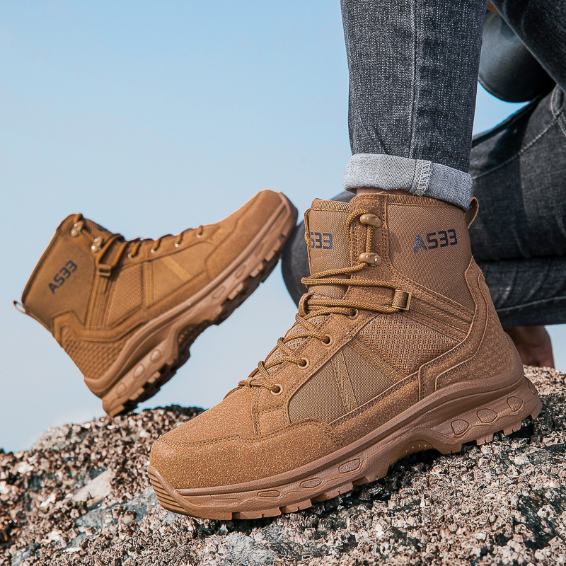 Men's Military Tactical Boots  - Guipure Lace Panel ulasan dan harga