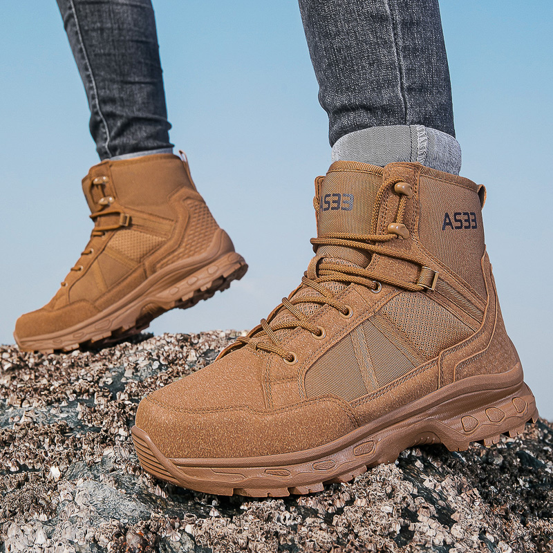 Men's Military Tactical Boots  - Guipure Lace Panel ulasan dan harga