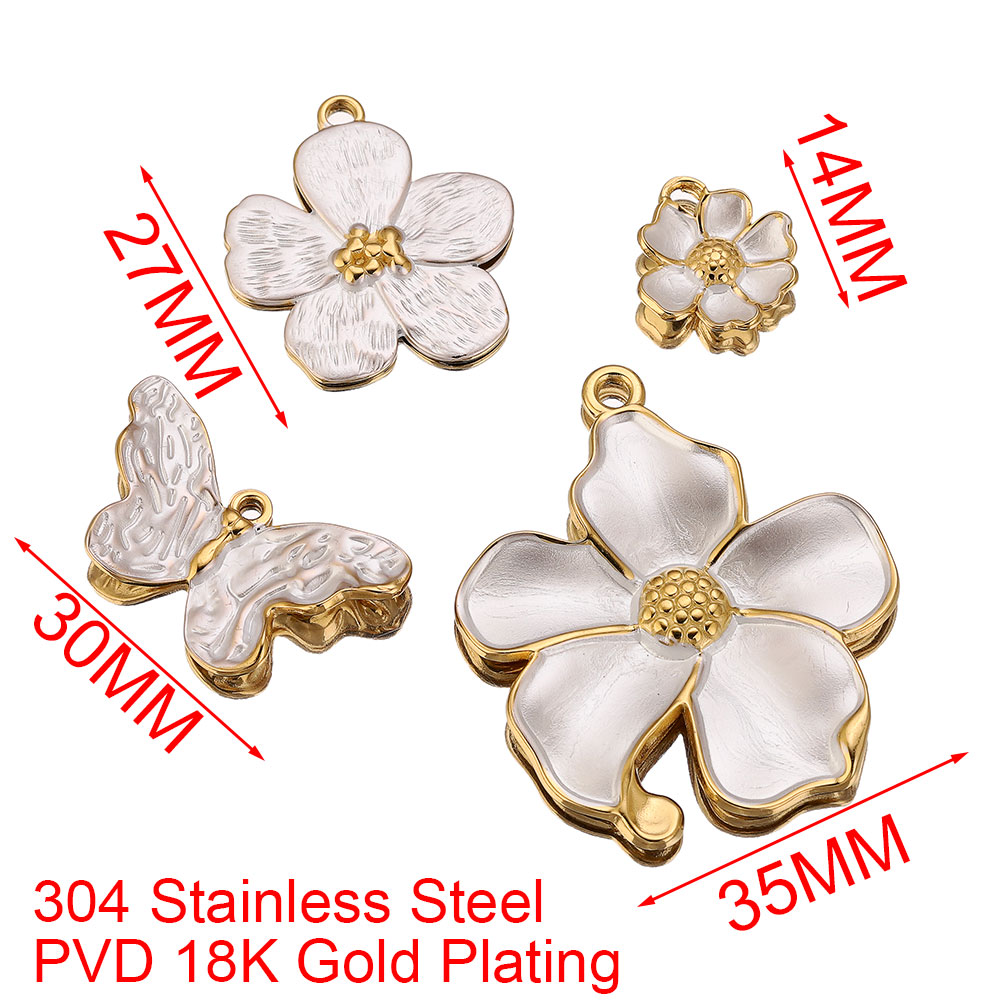 4PCS Stainless Steel White Cha - Embellishment Crafts ulasan dan harga
