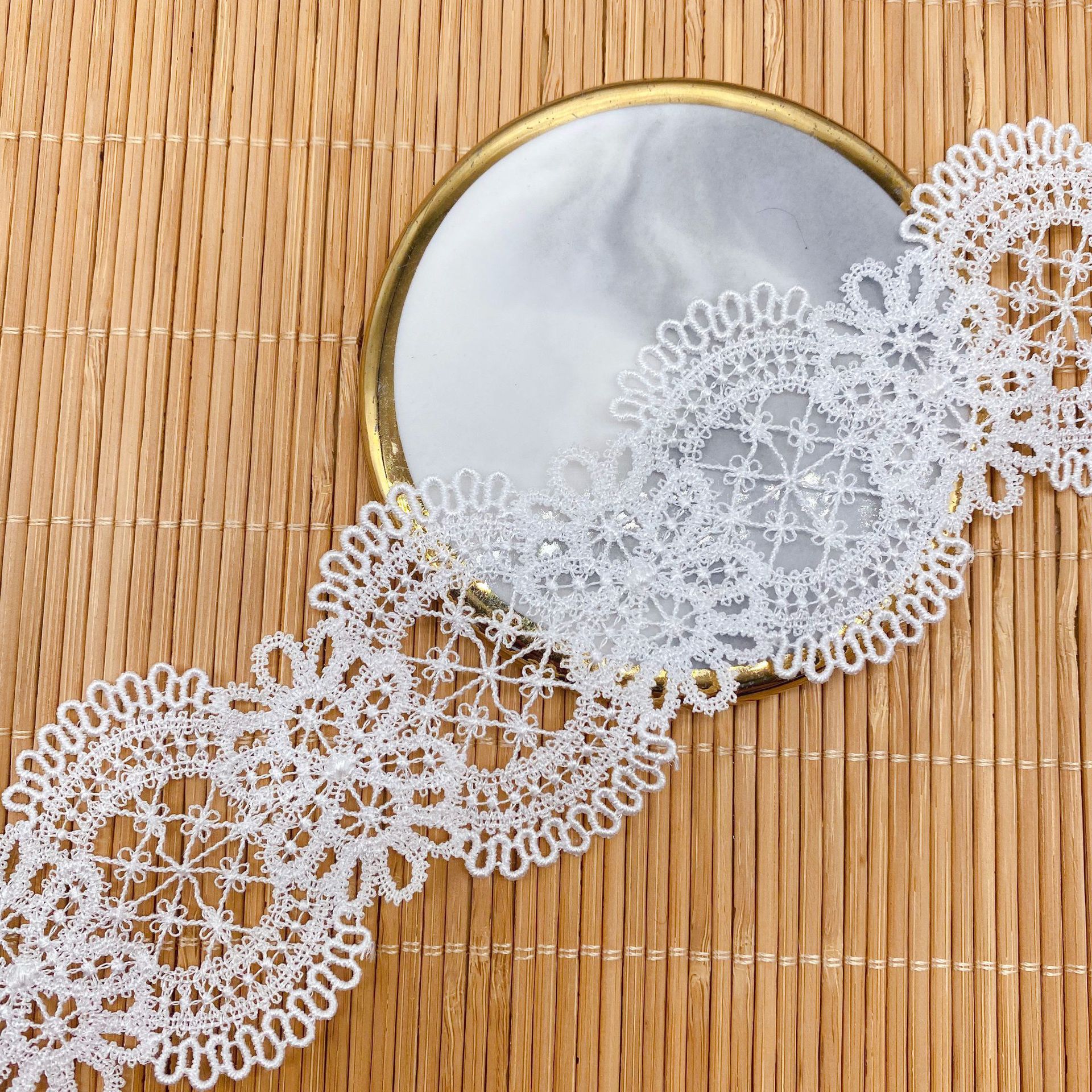 Hollow Flower Embroidered Lace - Lace Ribbon Trim ulasan dan harga