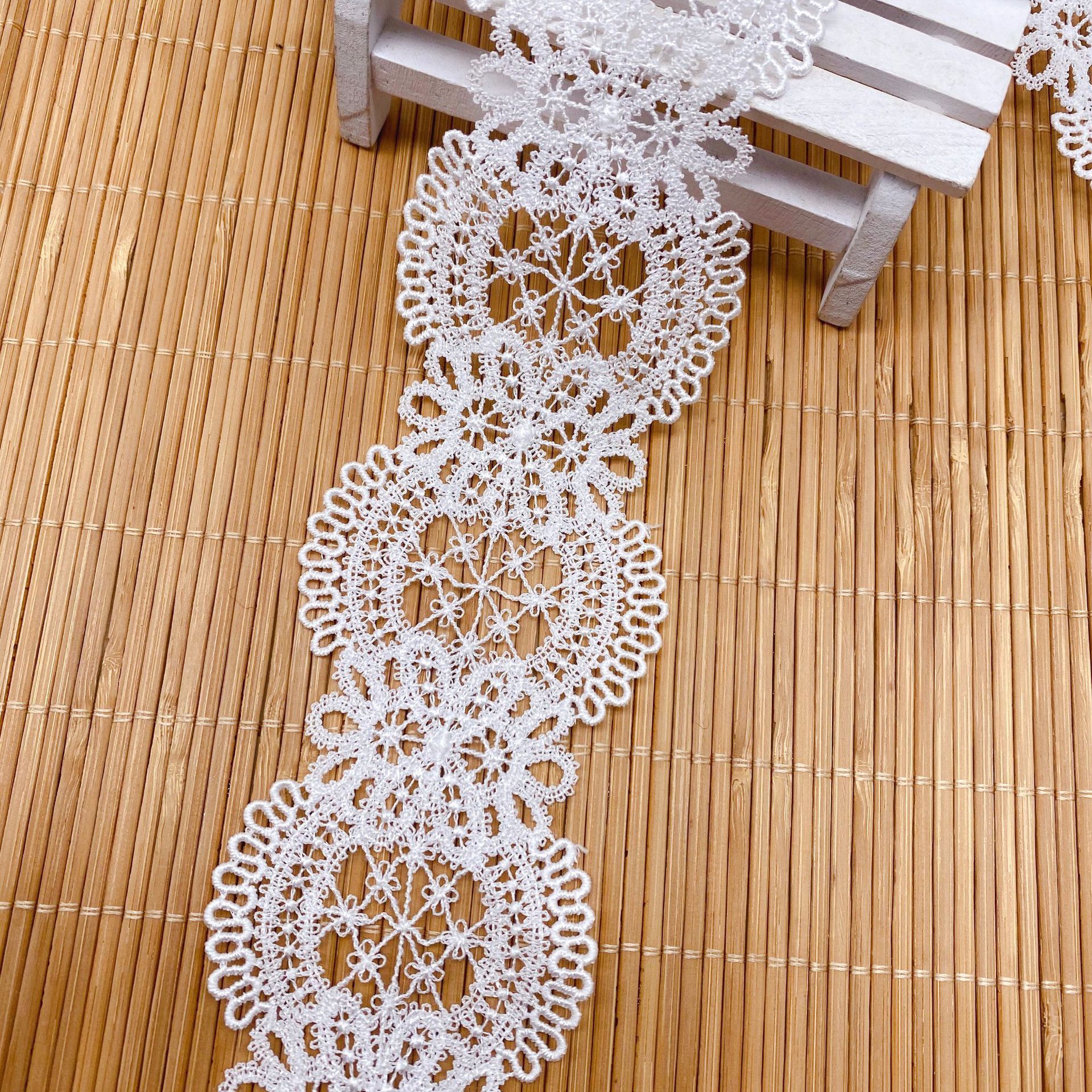 Hollow Flower Embroidered Lace - Lace Ribbon Trim ulasan dan harga