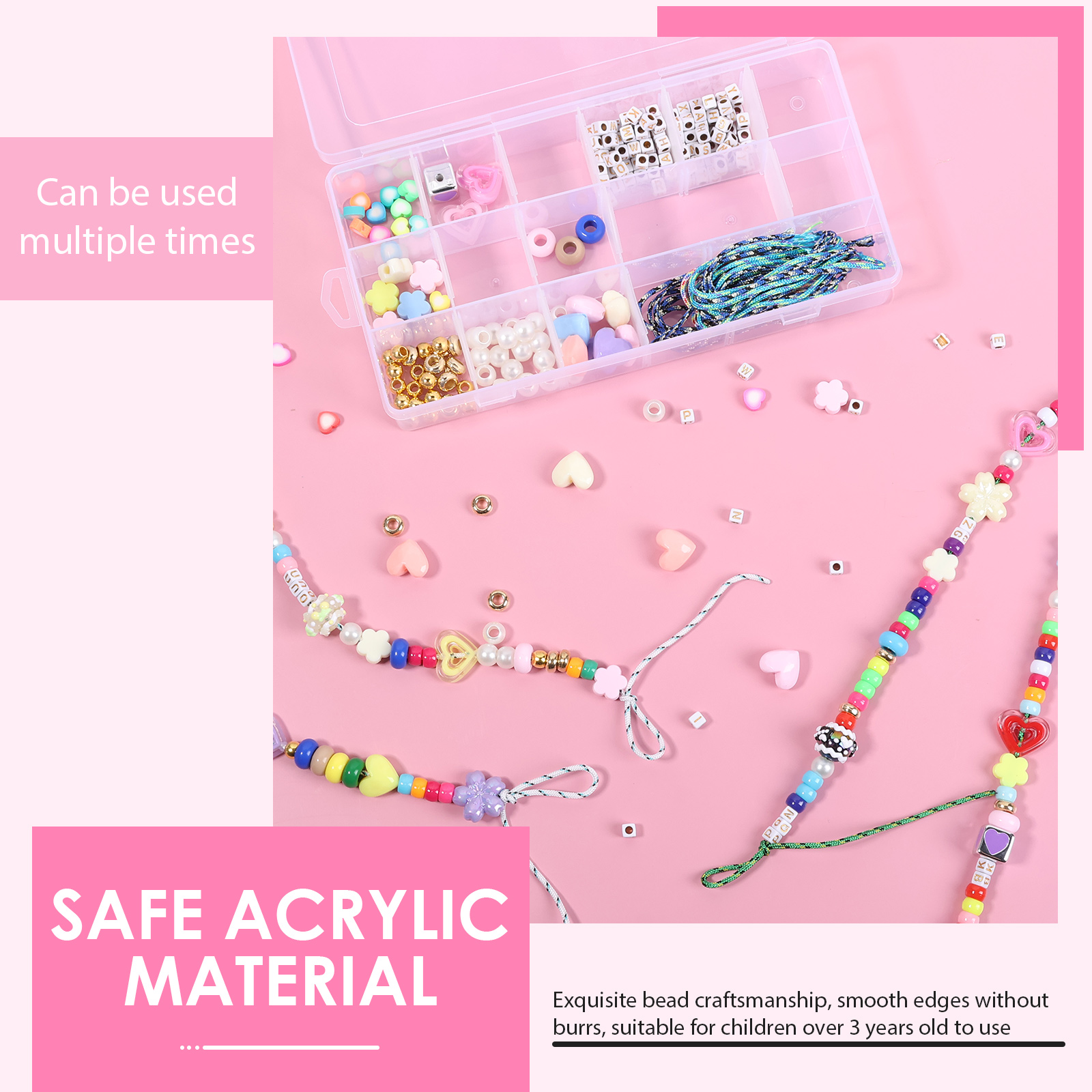421PCS Beaded Keychain Making  - Embellishment Crafts ulasan dan harga