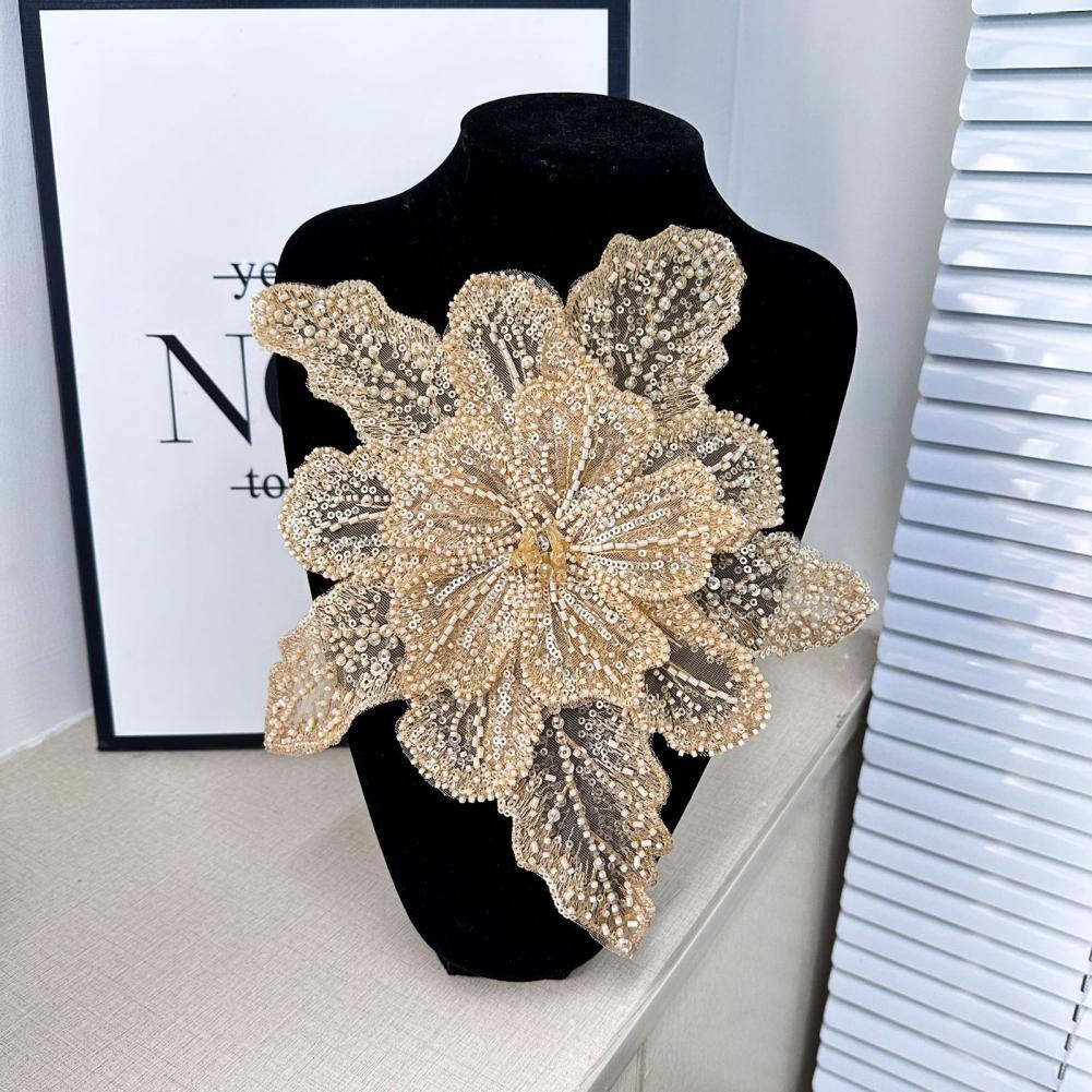 3D Flower Corsage Applique Bea - Applique Patch Flower ulasan dan harga