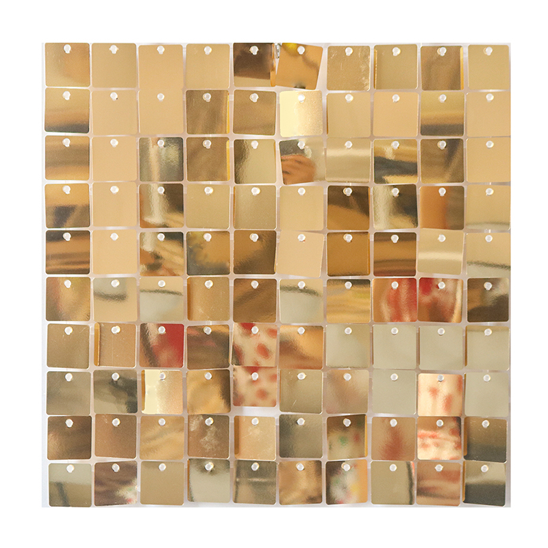 6-27 Pcs Light Golden Shimmer  - Sequin Fabric Panel ulasan dan harga
