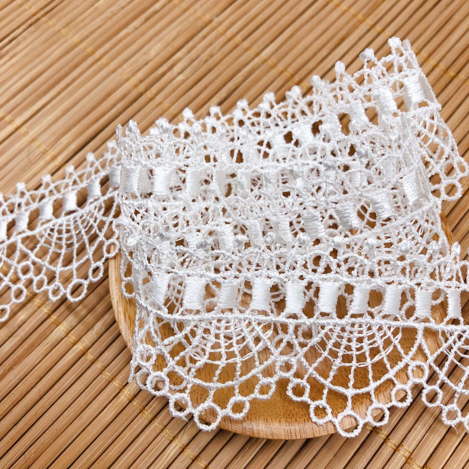 Hollow Embroidery Clavicle Cha - Lace Ribbon Trim ulasan dan harga