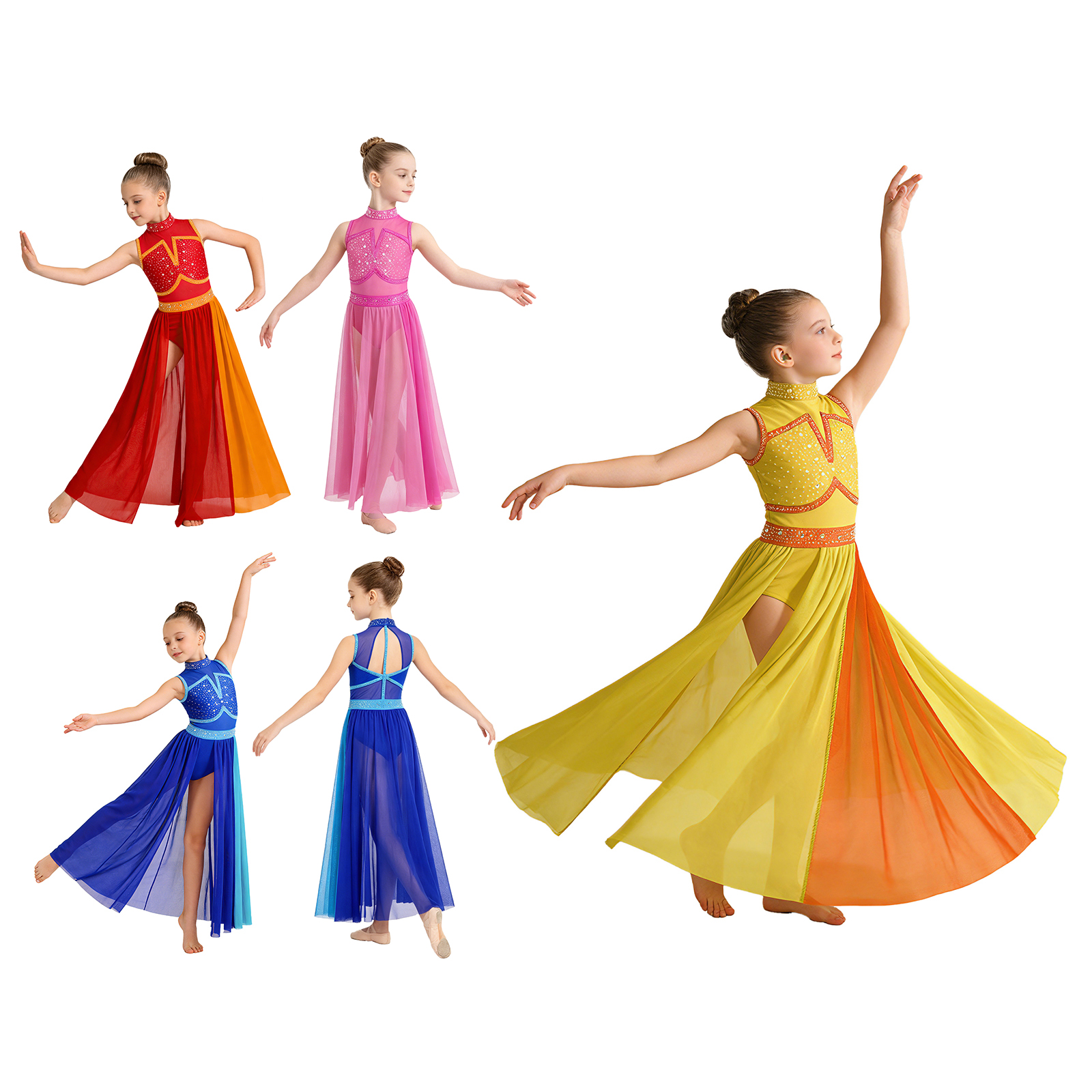 Kids Girls Modern Lyrical Danc - Rhinestone Banding Trim ulasan dan harga