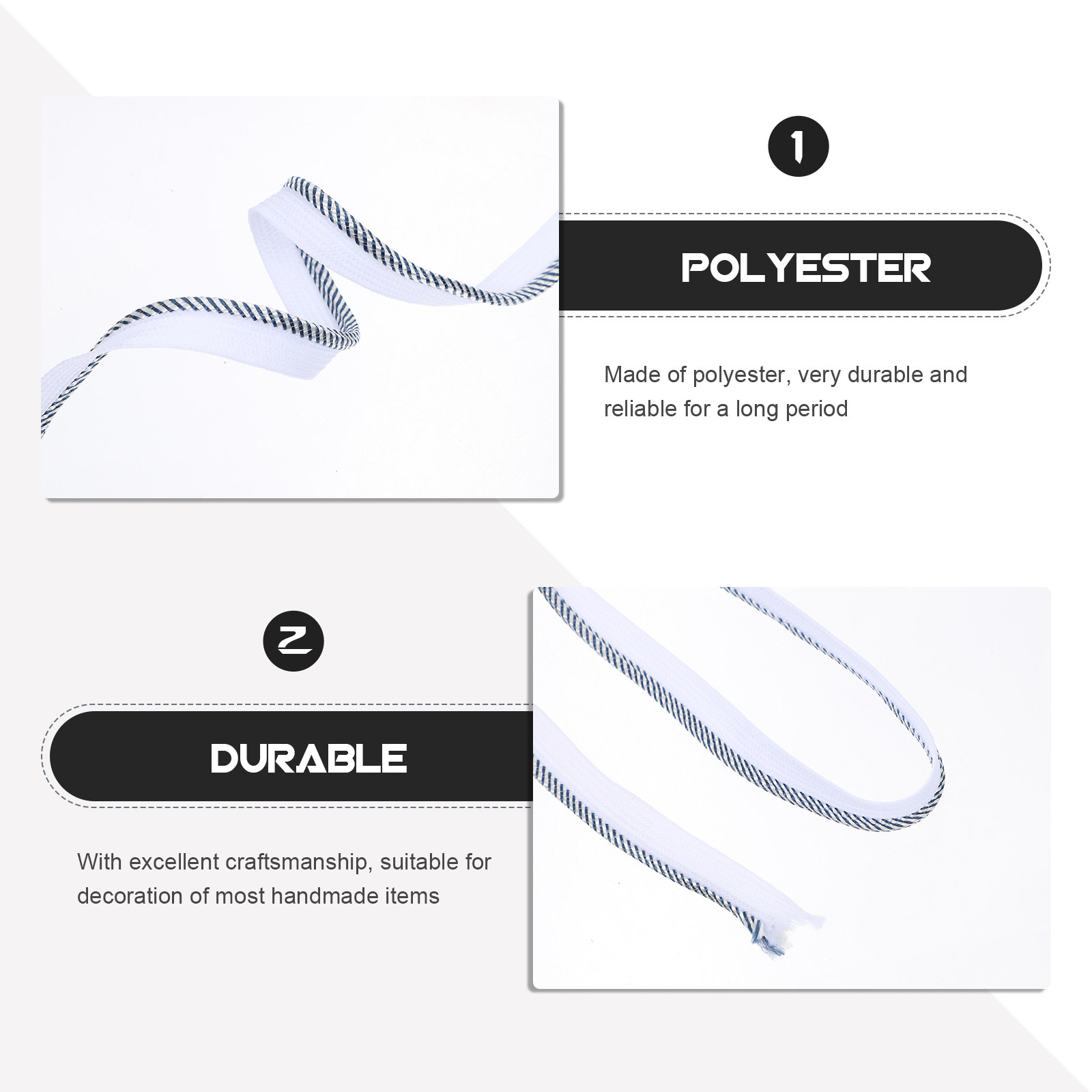 1 Roll Piping Cord Trim Polyes - Cord Trim Twisted ulasan dan harga