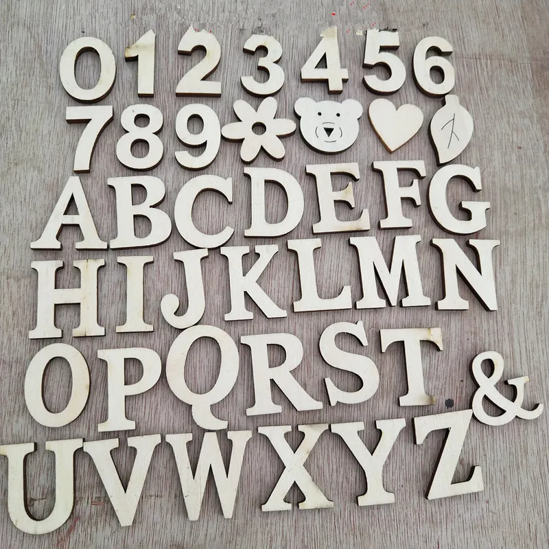 Self-sticking Wooden 0-9 Numbe - Embellishments For Scrapbooking ulasan dan harga