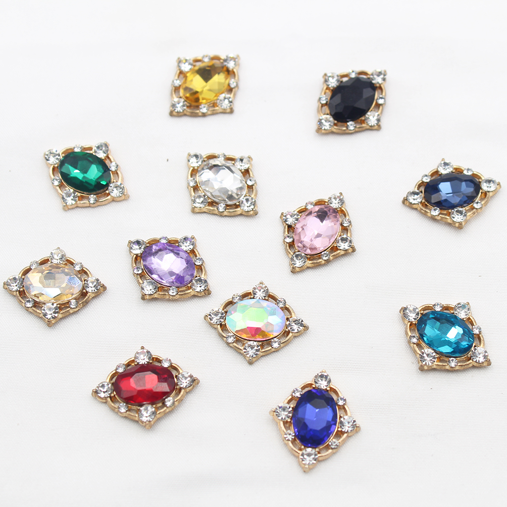 10Pcs Vintage Crystal Sew on C - Craft Embellishments ulasan dan harga