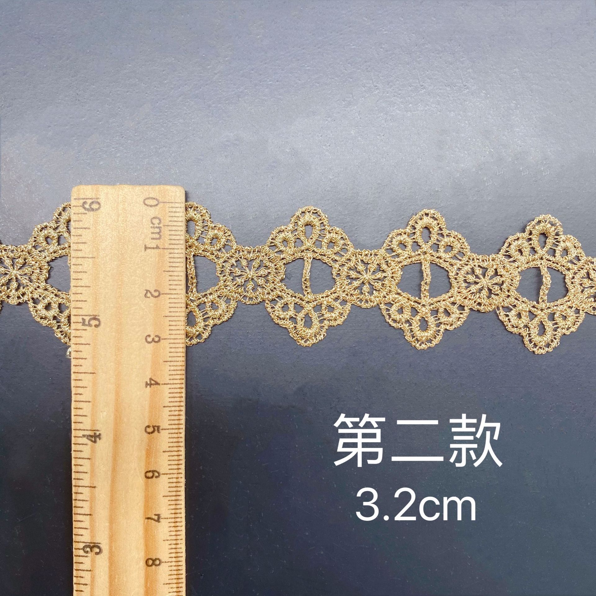 2yards Golden Embroidered Love - Lace Ribbon Trim ulasan dan harga