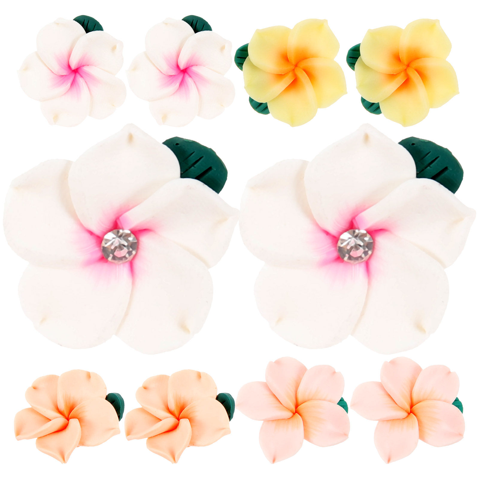 10Pcs Soft Polymer Clay Flower - Craft Embellishments ulasan dan harga
