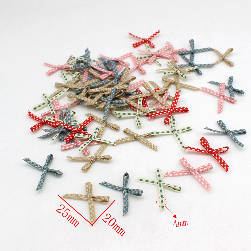 100pcs 2cm*3cm  Bowknot  Small - Embellishments For Scrapbooking ulasan dan harga