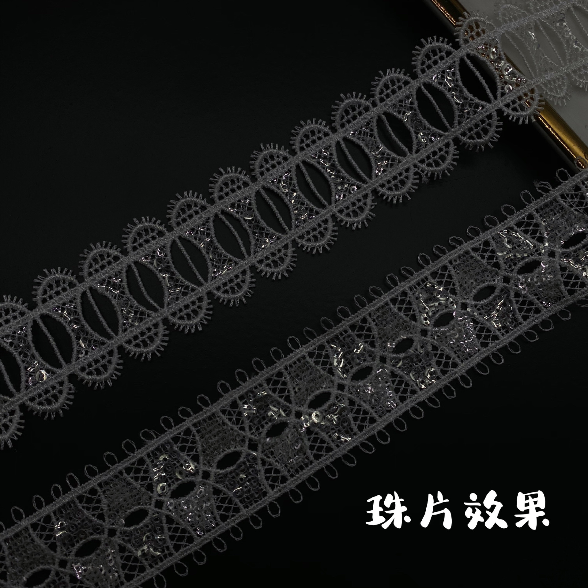Hollow Wearable Sequins Ribbon - Lace Ribbon Trim ulasan dan harga