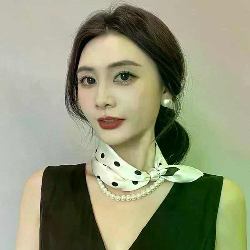 Magnetic Narrow Elegant Satins - Pearl Trim Chain ulasan dan harga