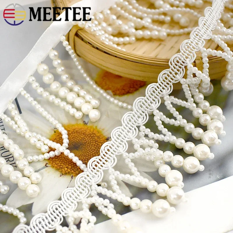 1/2Yards Pearl Beaded Tassel F - Beaded Trim Fringe ulasan dan harga