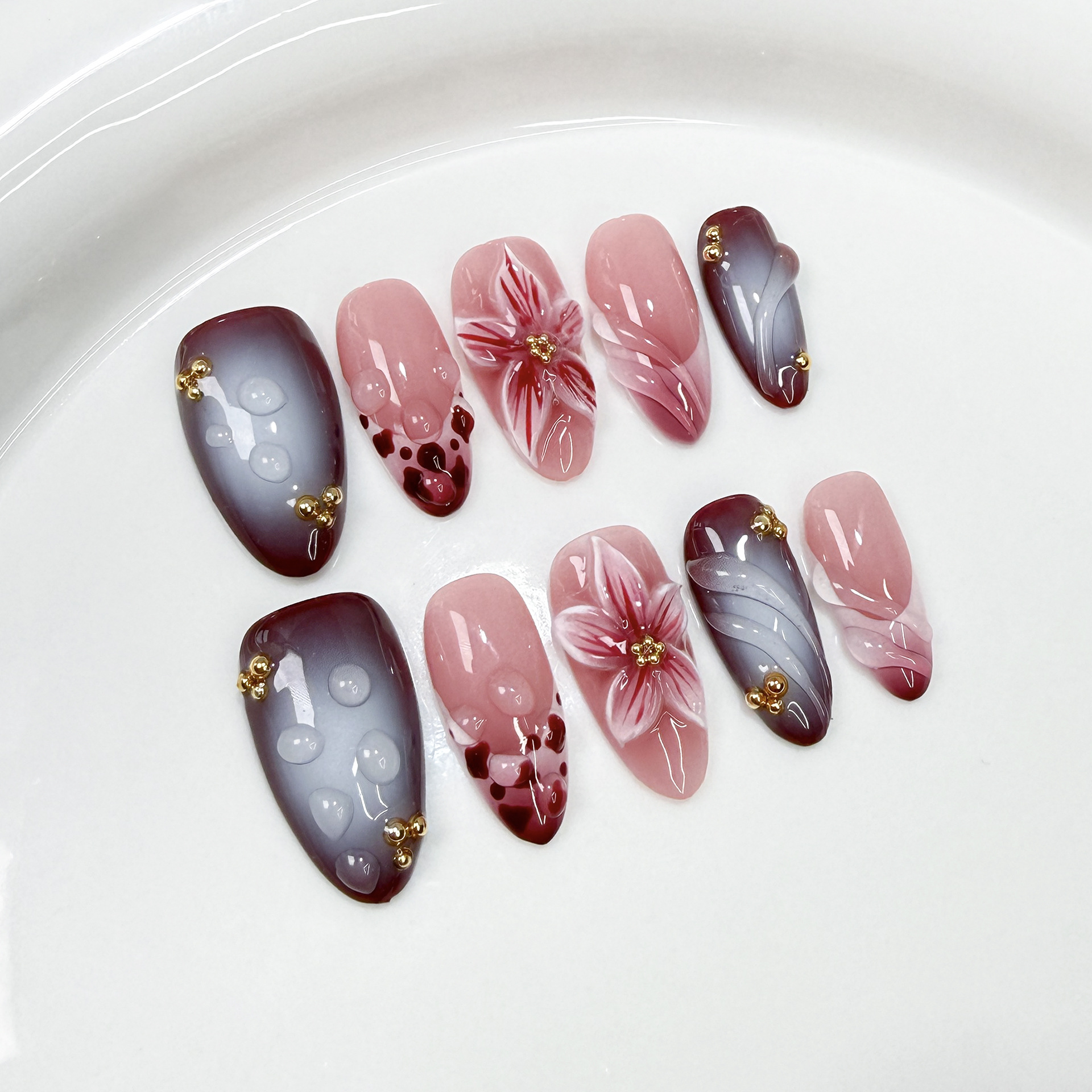 10Pcs Handmade Elegant French  - Embroidery Embellishments ulasan dan harga