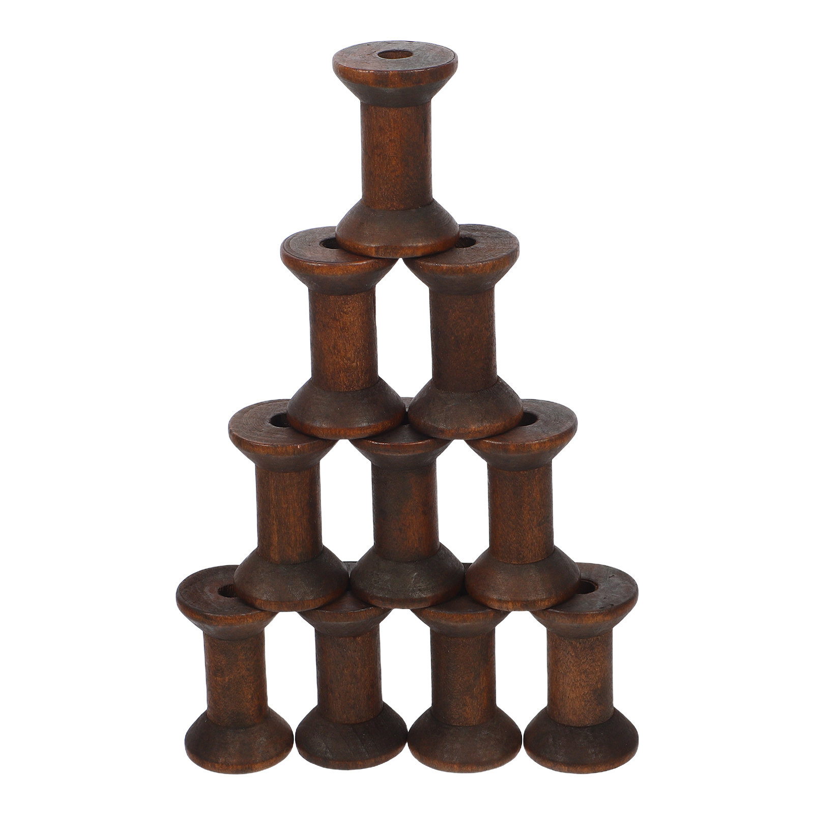 10Pcs Handcrafted Wooden Spool - Embroidery Craft ulasan dan harga