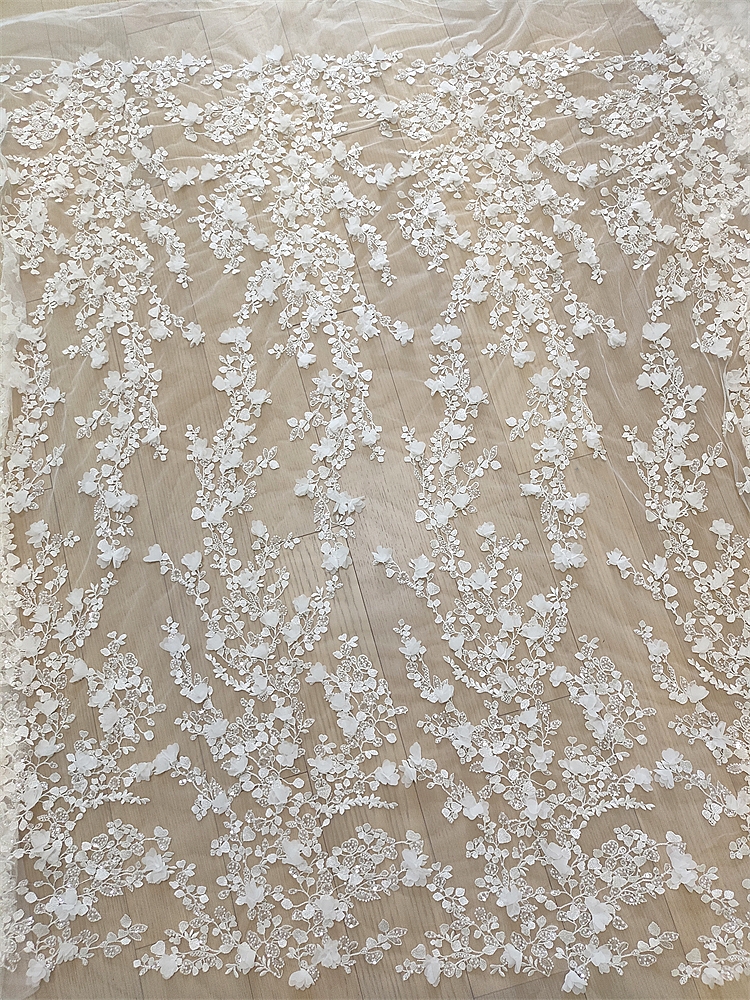 Ivory 3D Floral Hand Beaded La - Craft Embellishments ulasan dan harga