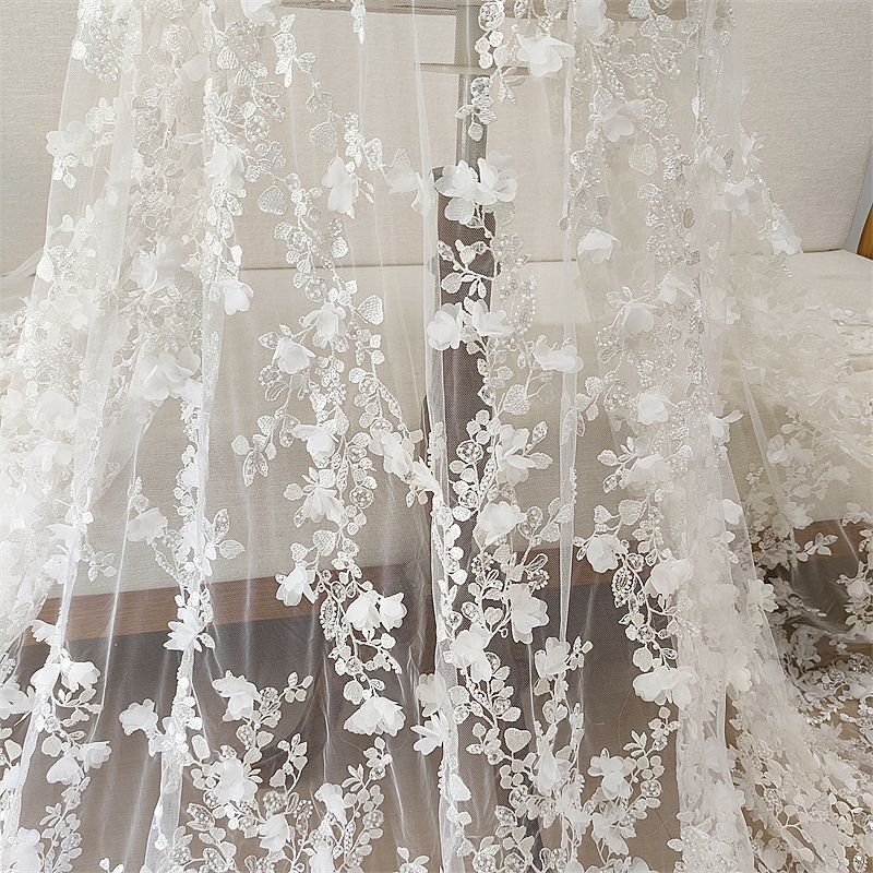 Ivory 3D Floral Hand Beaded La - Craft Embellishments ulasan dan harga