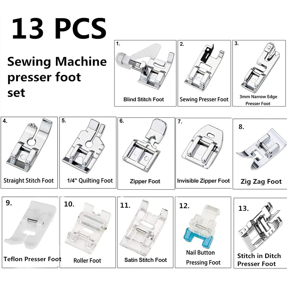 13 PCS/Box Presser Foot Set Ro - Pom Pom Maker Tool ulasan dan harga
