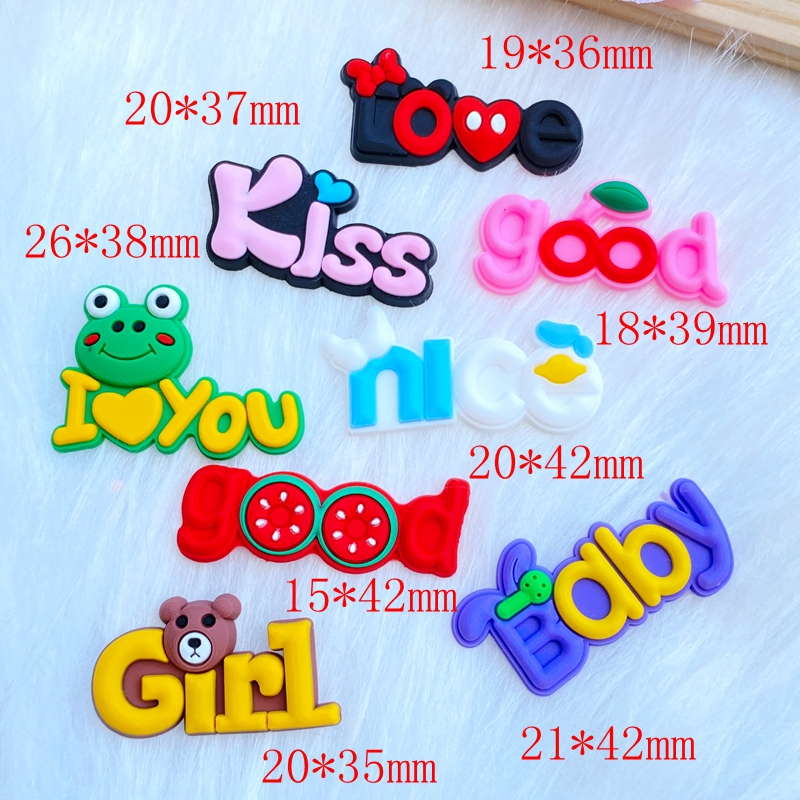 20pcs New Mini Lovely Letters  - Embellishment Glue Craft ulasan dan harga